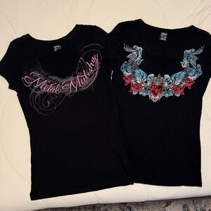 Metal Mulisha Women’s fitted large t-shirt’s